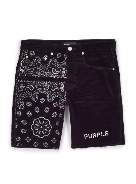 【BAON】[unisex] Bamu Keyring Banding Bermuda Pants purple-brand-shorts-purple-