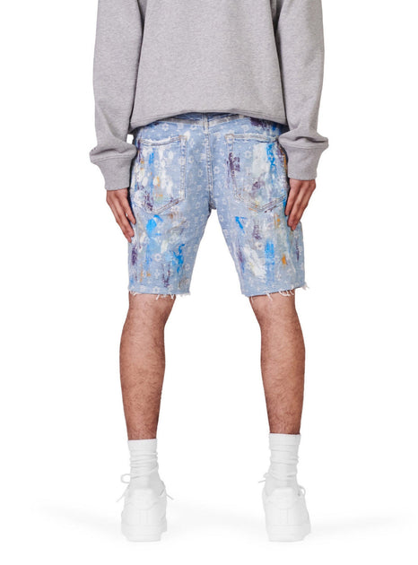 Purple Brand Acid Bleach Relaxed Shorts - MIAB223 - Civilized Nation -  Official Site