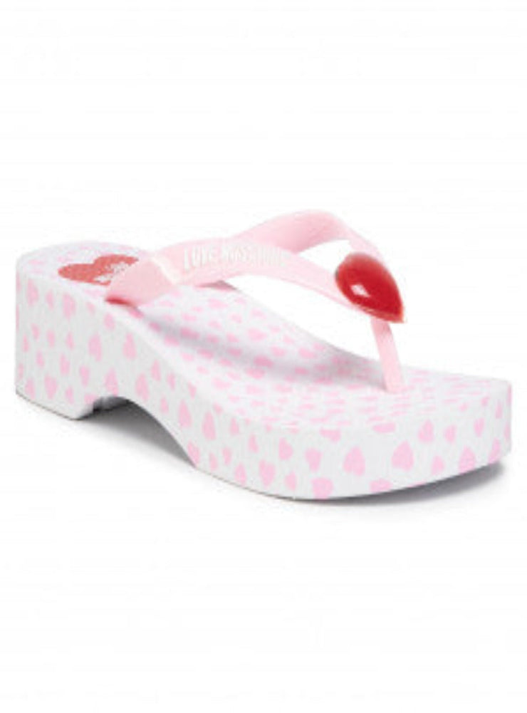Love Moschino Slides - Women Flip Flops - Pink - JA28164GOAJ10604