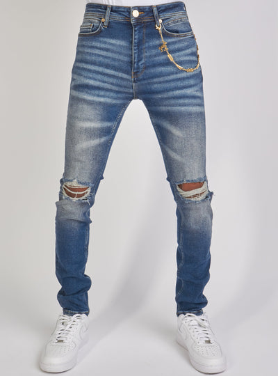 Dabbous Jeans - Chain - Dark Blue - 8721001