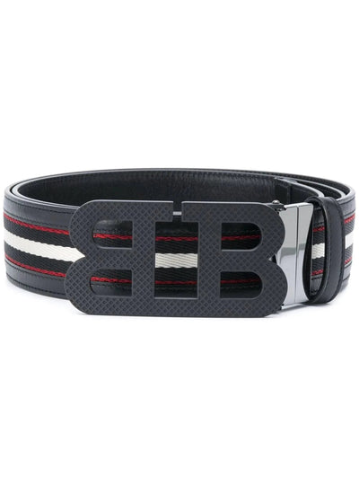 Bally Belt - B- Mirror - Black red+white - 6232392 00079