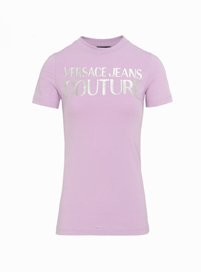 Versace T-shirt - Metallic Logo - Purple - 72HAHG01