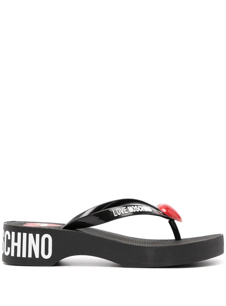 Love Moschino Slides - Women's Flip Flops - Black - JA16013G0AJW1000