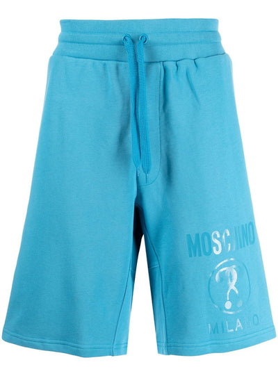 Moschino Shorts - Logo-Print - Blue - AF004149