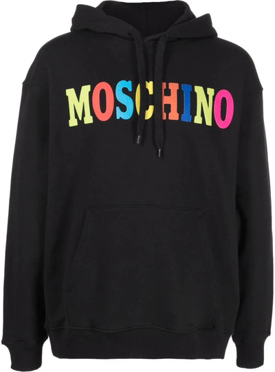 Moschino Hoodies - Multi Color Logo - Black - AF006237