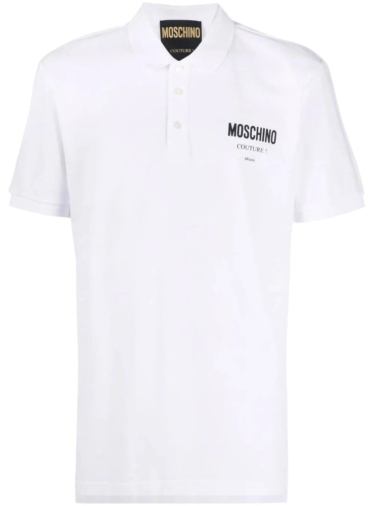 Moschino Polo Shirt - Logo-Print - White - AF006152