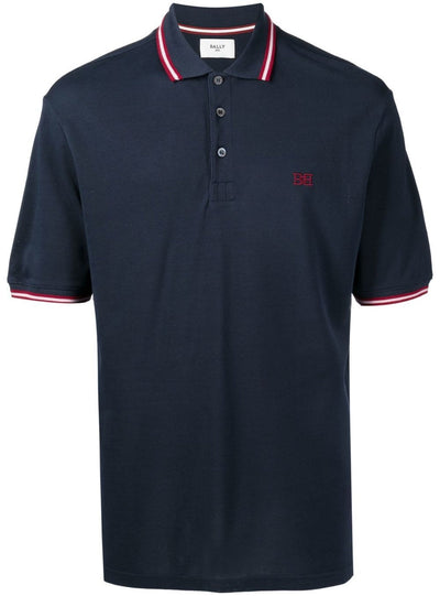 Bally Polo Shirt - Embroidered Logo - Navy - M5BA760F - 7S372