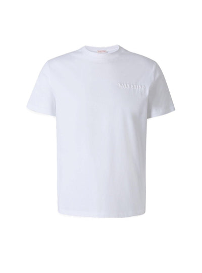 Valentino T-Shirt - Logo Embossed - White - XV3MG08Y885