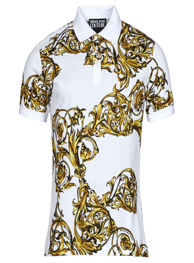 Versace Polo Shirt - Printed - White - 72GAG6A0