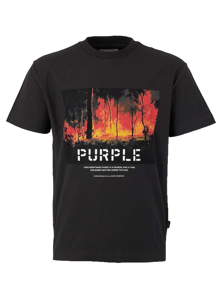 Purple Brand T-Shirt - Paint Splatter - Grey - 800080 – Dabbous