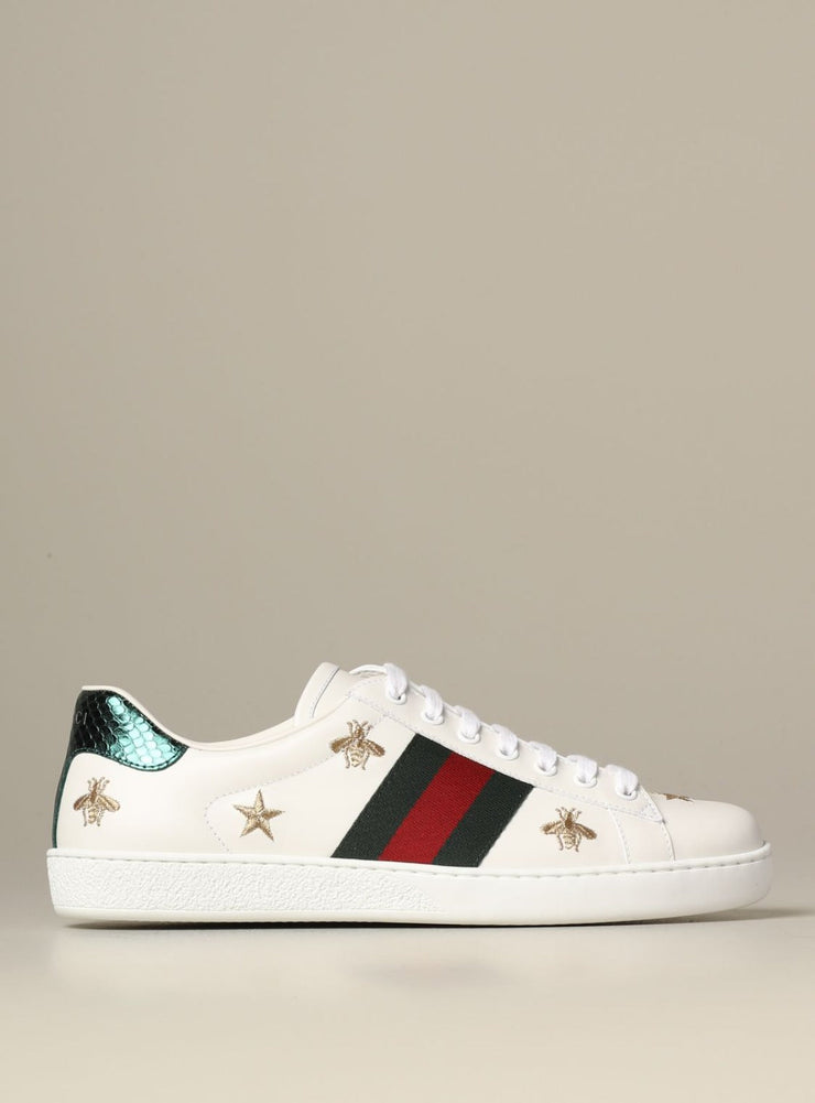 Gucci Shoes - Ace Embroidered - White - 386750
