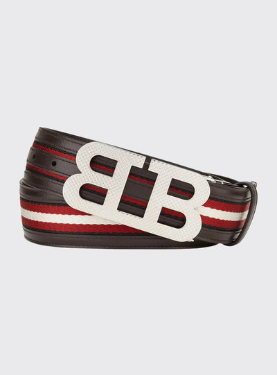 Bally Belt - B-Mirror  - Brown red+black - 6232393 00079