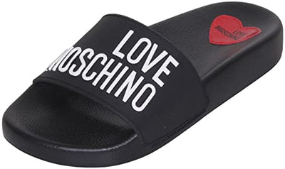 Love Moschino Slides - Women's - Black - JA28052G1EI14000
