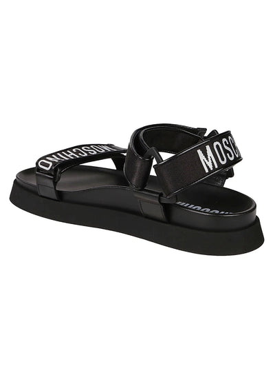 Moschino Sandals - Logo Strap - Black - MB16024G0EGP0000