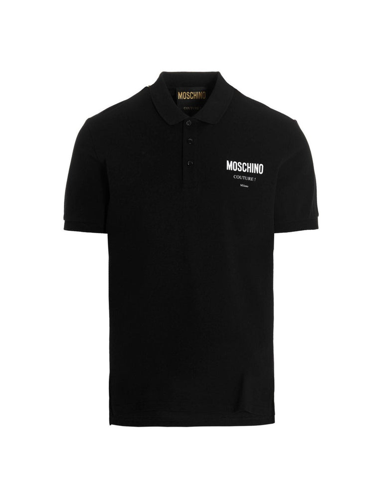 Moschino Polo Shirt - Logo-Print - Black - AF006152