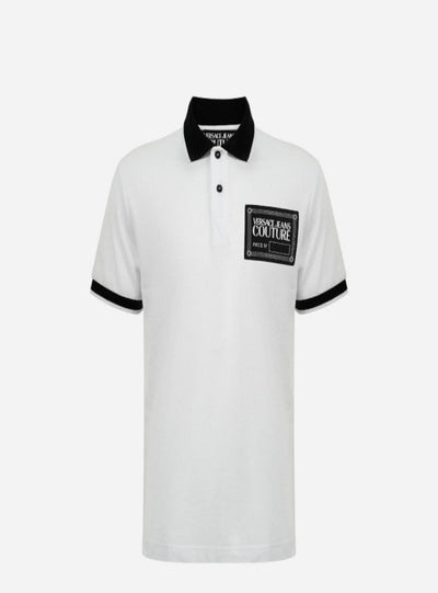 Versace Polo Shirt - Logo  - Black and White - 72GAGT04