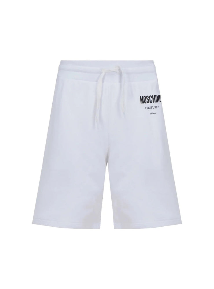 Moschino Shorts - Printed Logo - White - AF006218