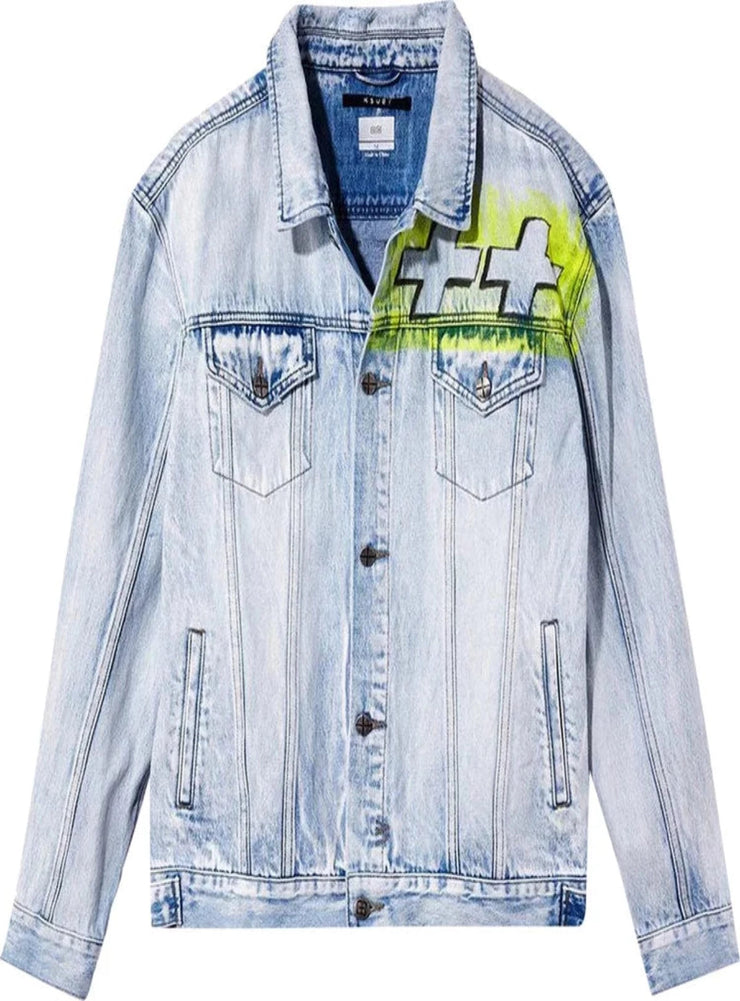 Ksubi Denim Jacket - Stoked Neon - Blue - 5000004591