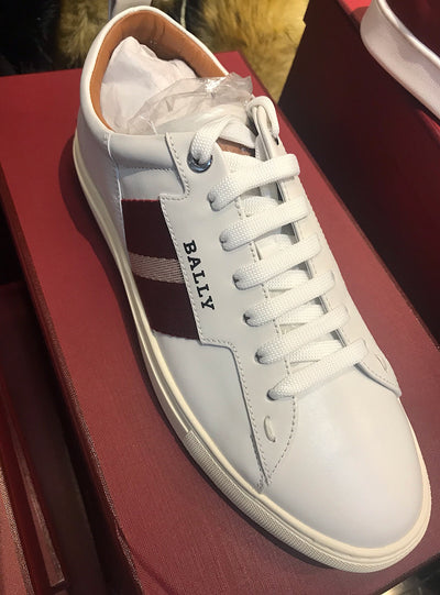 Bally Helvio Calf Plain White Sneakers