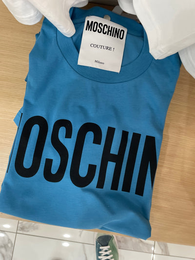Moschino T-Shirt - Standard Logo - Blue - AF004183