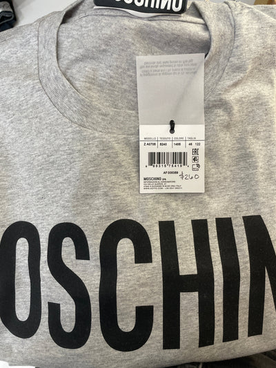 Moschino T-Shirt - Standard Logo - Heather Grey - AF008359