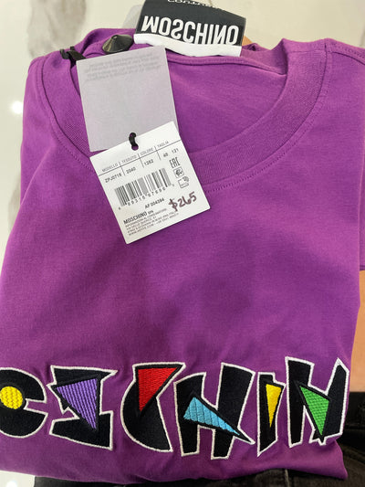 Moschino T-Shirt - Multi Shapes Logo - Purple - AF004394