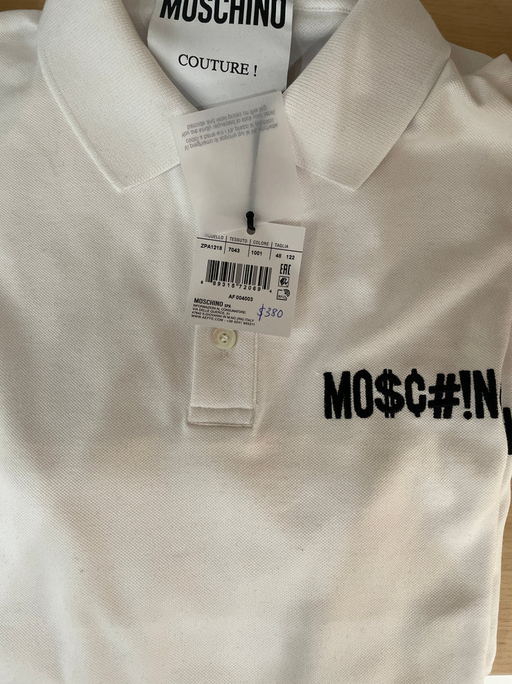 Moschino Polo - Symbol Logo - White - AF004003