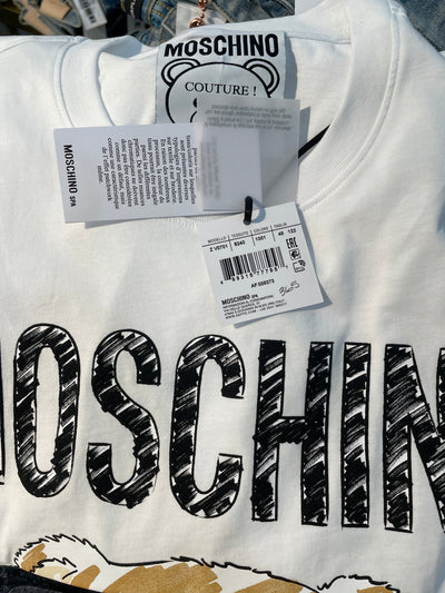 Moschino T-Shirt - Drawn Bear - White - AF008373
