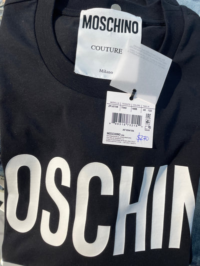 Moschino T-Shirt - Standard Logo - Black - AF004184