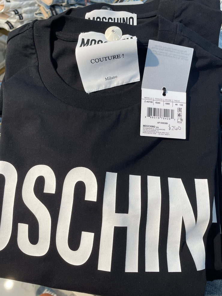 Moschino T-Shirt - Standard Logo - Black - AF008359