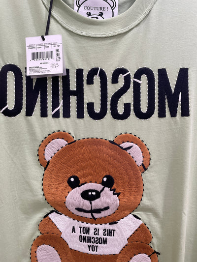 Moschino T-Shirt - Stitched Bear - Faded Green - AF009383