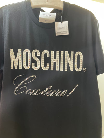 Moschino T-Shirt - Diamond Text - Black - AF004173
