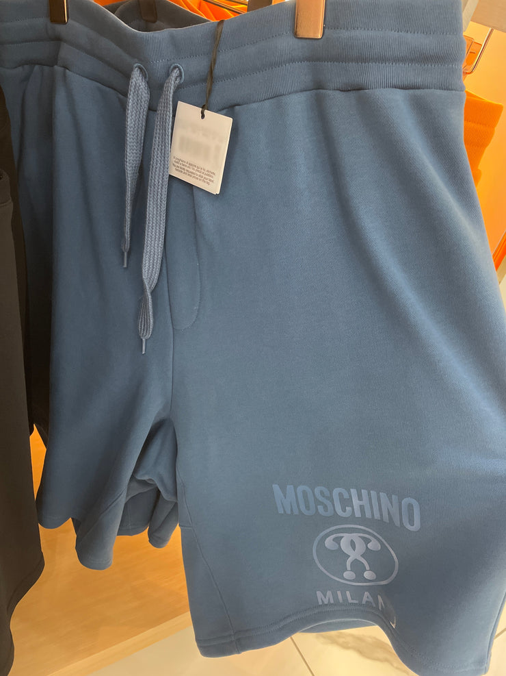 Moschino Shorts - Milano Logo - Blue - AF010702