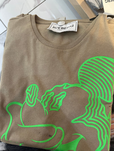 Iceberg T-Shirt - Neon Mickey - Tan - F019 6304 1121