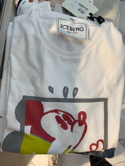 Iceberg T-Shirt - Box Mickey - White - F01A 6304 1101