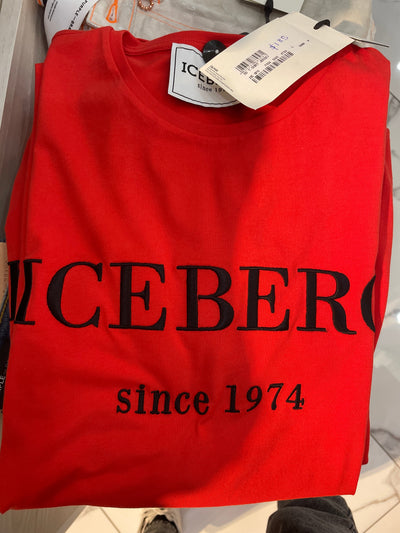 Iceberg T-Shirt - Embroidered Logo - Red - F014 6301 4729