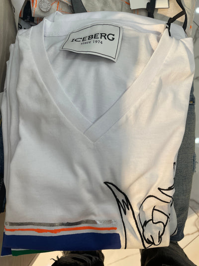 Iceberg T-Shirt - Run - White - F070 6301 1101