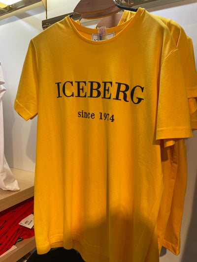 Iceberg T-Shirt - Embroidered Logo - Yellow - F014 6301 3199