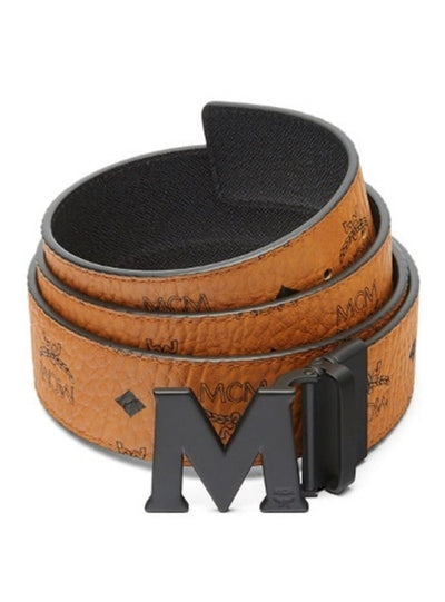 MCM Belt - Reversible - Cognac W Black Buckle