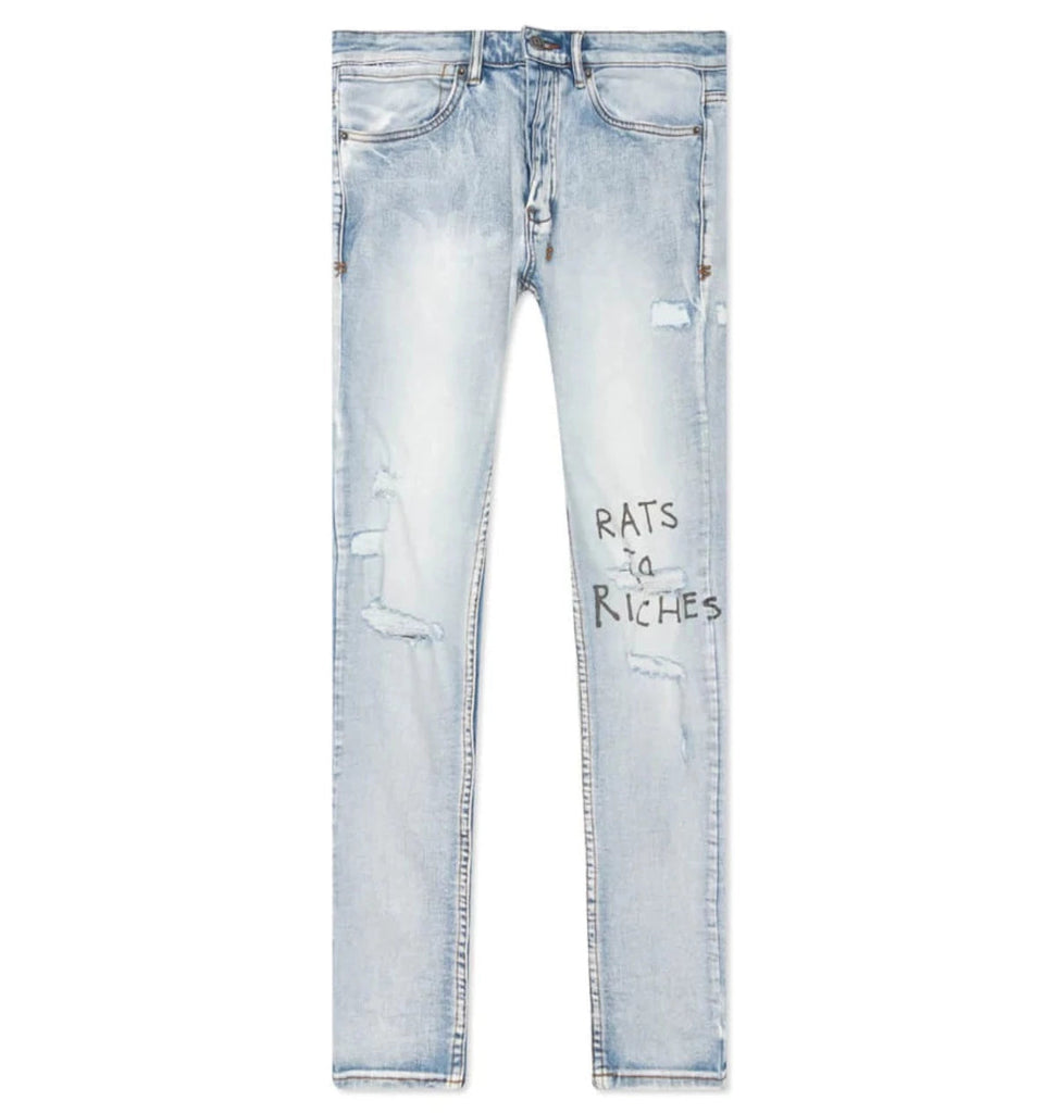 Ksubi Jeans - Van Winkle Riches Trashed - Blue - 5000006742 – Dabbous