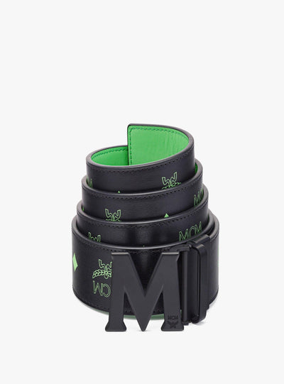 MCM Belt - Claus Matte M Reversible Belt - Black Green - MXBCSVI02JW001