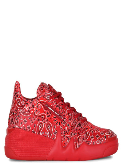 Giuseppe Zanotti Shoes - Women's Talon Bandana Pattern - Red - RS10002