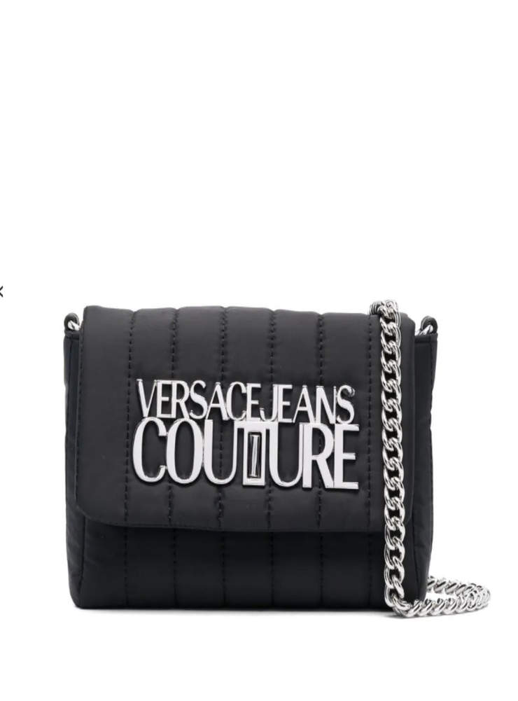 Versace Crossbody Bag - Black Silver Logo - 72VA4BLA