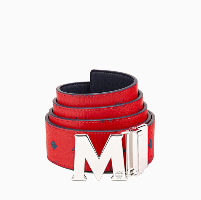 MCM Belt - Reversible - Red And Silver – Dabbous