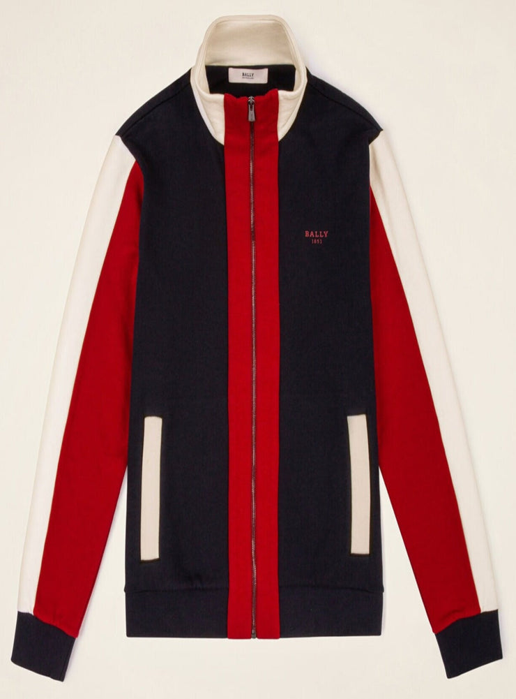 Bally Top Tracksuit - Cotton Top - Navy and Bally Red - M5BA678F