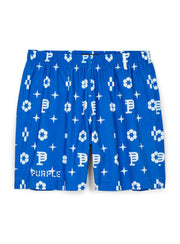 Purple-Brand Swim Shorts - Blue Monogram - P504