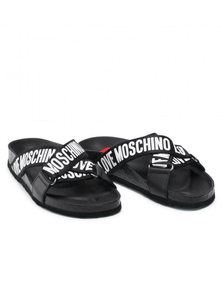 Moschino Slides - Women's Slippers - Black - JA28143G1EIX000A