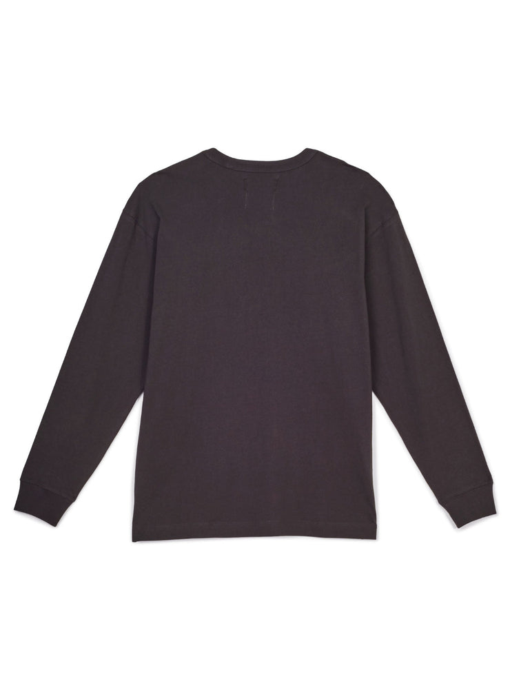 Purple-Brand Long Sleeve Shirt - Black Stencil Logo - P204