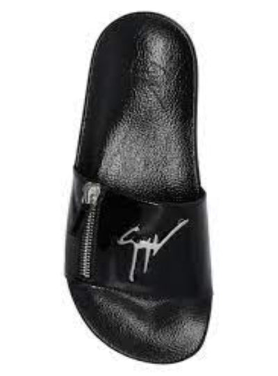 Giuseppe Zanotti Slides - New Burel Zippers - Black - RU10028