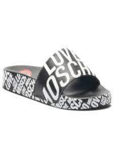 Love Moschino Slides - Sandals Logo - Black - JA28042G0EI17000